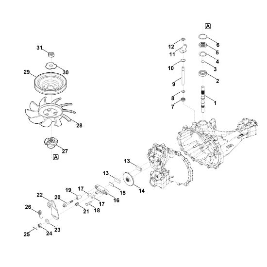 Picture of D - Drive shaft, Brake T2-CHBF-2X3C-1TX1