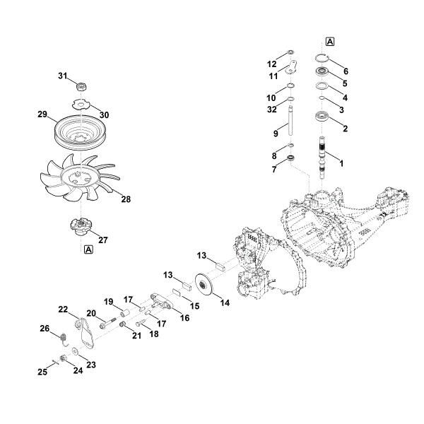 Picture of D - Drive shaft, Brake T3-AHBF-2X3C-1TX4
