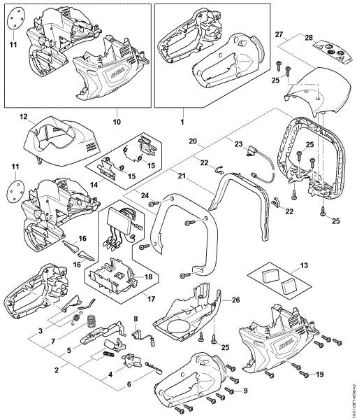 Picture of Handle housing, Motor housing, Electronic module HSA 100.0
