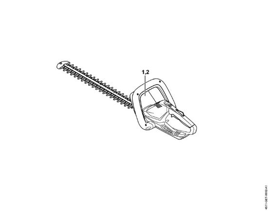 Serial number Cordless hedge trimmers (HSA) HSA 45 Cordless hedge trimmer, 500mm/20 Stihl