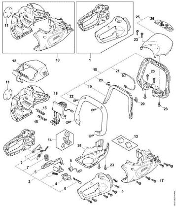 Picture of Handle housing, Motor housing, Electronic module HSA 60.0