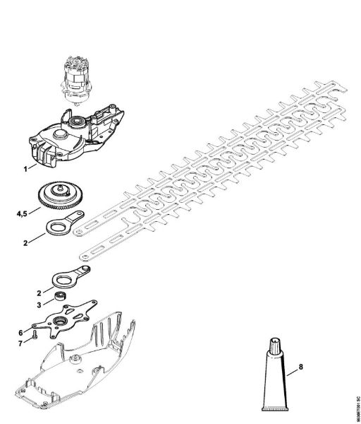 Gear head Cordless hedge trimmers (HSA) HSA 66 Stihl