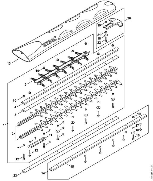 Cutter bar 600 mm / 24 R Cordless hedge trimmers (HSA) HSA 94 R Stihl
