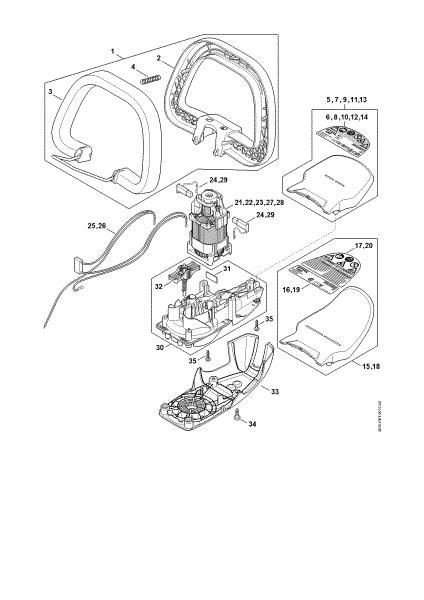 Picture of Loop handle, Electric motor, Gear housing HSE 52