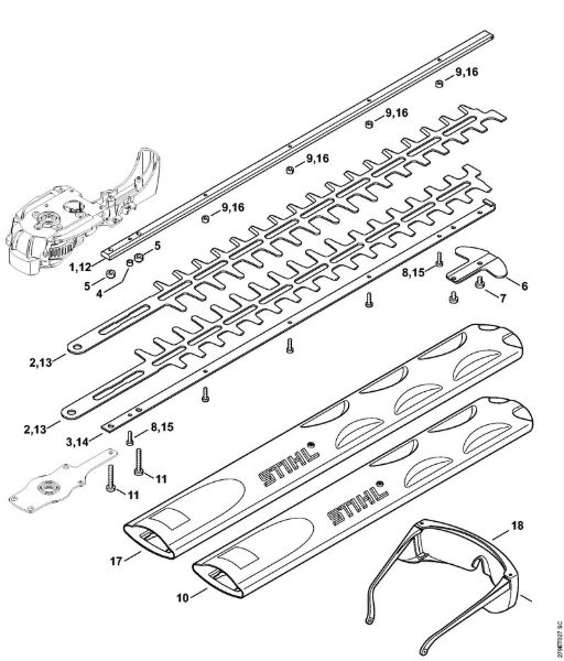 Cutter bar HSE 61 Electric hedge trimmers (HSE) HSE 61 Stihl