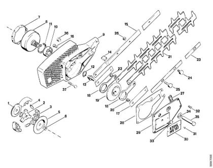 Gear housing, Extras Hedge trimmers (HS) HS 151 Stihl