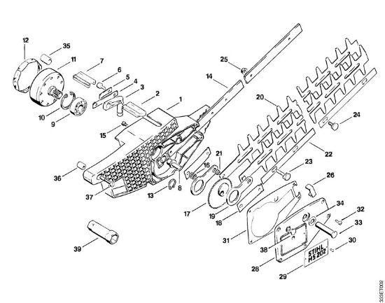 Gear housing, Blade Hedge trimmers (HS) HS 202 Stihl