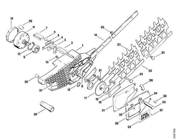 Gear housing, Blade Hedge trimmers (HS) HS 202 Stihl