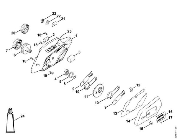 HS 246 Gearbox housing Hedge trimmers (HS) HS 246 Stihl