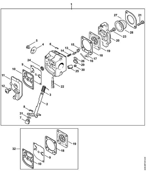 Carburetor C1Q-S49 Hedge trimmers (HS) HS 45 Stihl