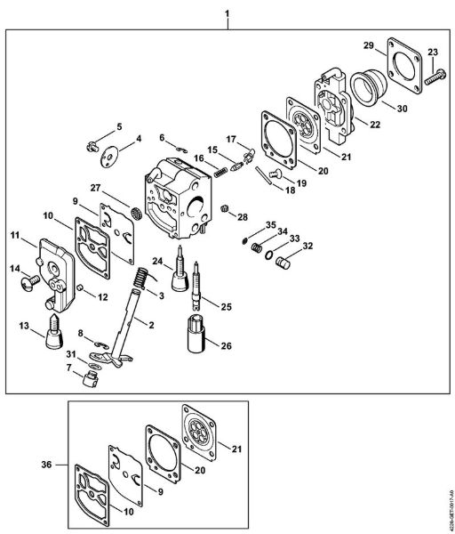 Carburetor C1Q-S67 Hedge trimmers (HS) HS 45 Stihl