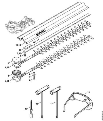 Cutter bar, Tools Hedge trimmers (HS) HS 45 Stihl