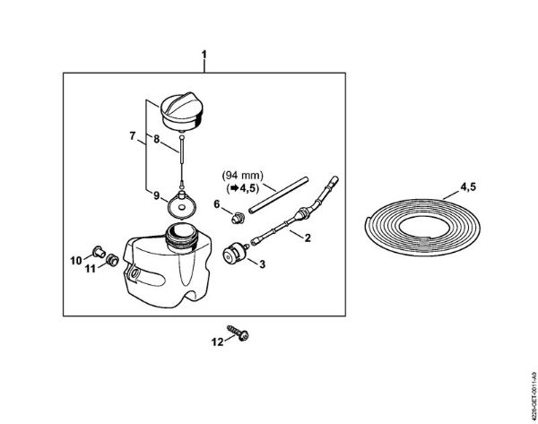 Fuel tank Hedge trimmers (HS) HS 45 Stihl