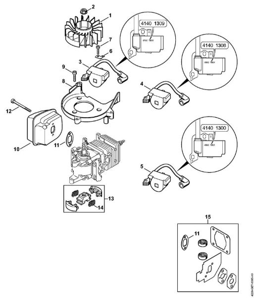 Ignition system, Muffler Hedge trimmers (HS) HS 45 Stihl