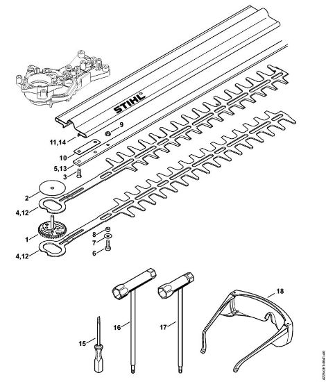Cutter bar, Tools Hedge trimmers (HS) HS 45 2-MIX Stihl