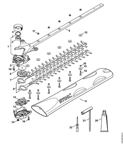 Gear head, Cutter bar 450 mm Hedge trimmers (HS) HS 46 Stihl