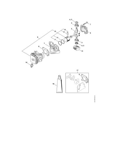 Picture of Crankcase, Cylinder, Clutch HS 46 C-E