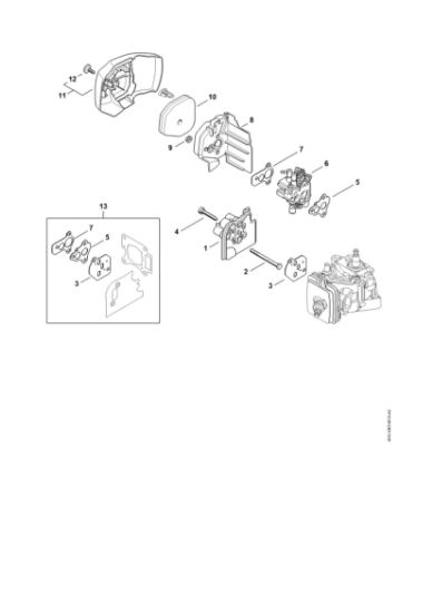 Picture of Spacer flange, Air filter HS 46 C-E