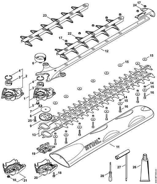 Gear head, Cutter bar HS 56 C-E Hedge trimmers (HS) HS 56 C-E Stihl