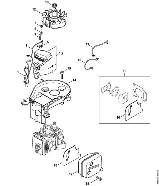 Ignition system, Muffler Hedge trimmers (HS) HS 56 C-E Stihl