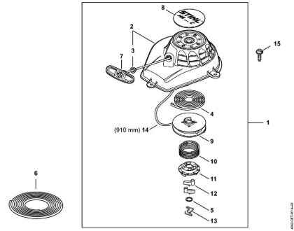 Rewind starter ErgoStart/Easy2Start Hedge trimmers (HS) HS 56 C-E Stihl