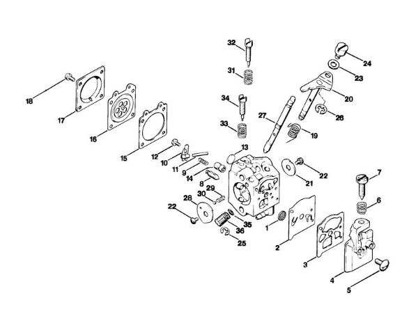 Carburetor Walbro Hedge trimmers (HS) HS 60 Stihl
