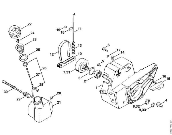 Gearbox HS 60, Fuel tank Hedge trimmers (HS) HS 60 Stihl