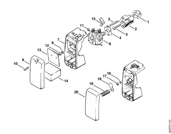 Filter housing Hedge trimmers (HS) HS 61 Stihl