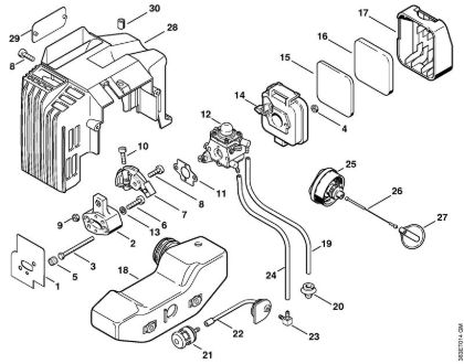 Air filter, Fuel tank Hedge trimmers (HS) HS 72 Stihl