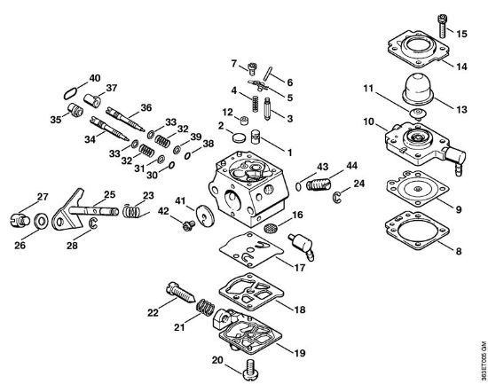 Carburetor WT-329 Hedge trimmers (HS) HS 74 Stihl