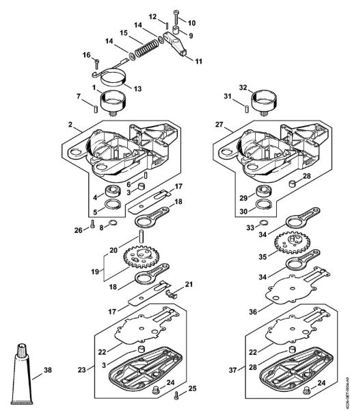 Gear housing Hedge trimmers (HS) HS 75 Stihl