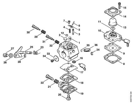 Carburetor WT-264 Hedge trimmers (HS) HS 76 Stihl