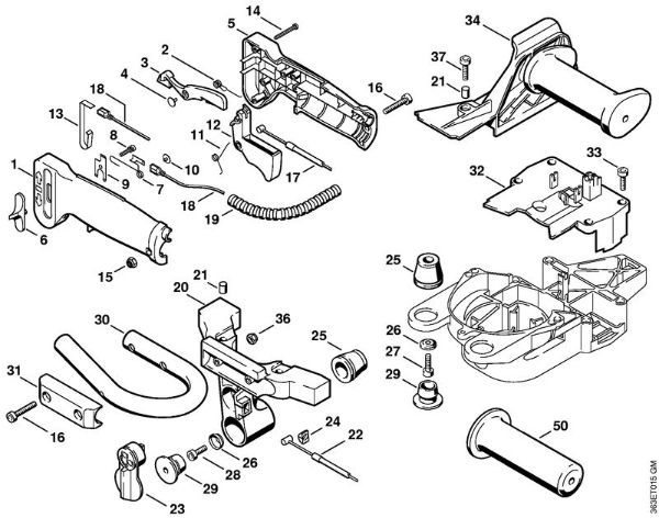 Control handle HS 76 Hedge trimmers (HS) HS 76 Stihl