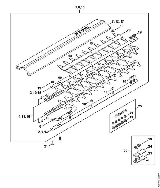 Cutter bar Hedge trimmers (HS) HS 80 Stihl