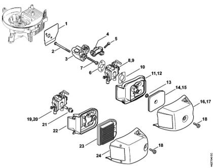 Air filter Hedge trimmers (HS) HS 81 RC-E Stihl