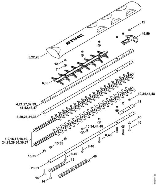 Cutter bar HS 81 Hedge trimmers (HS) HS 81 RC-E Stihl