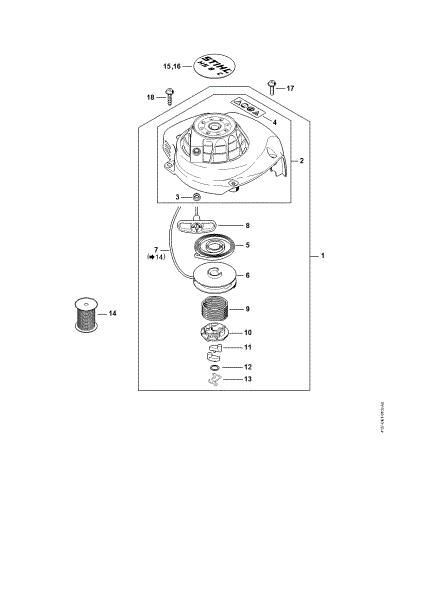 Picture of Rewind starter ErgoStart/Easy2Start HS 81 RC-E