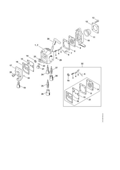 Picture of Carburetor C1Q-S198, C1Q-S140 HS 81 TC-E