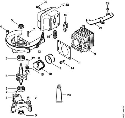 Crankcase, Cylinder Hedge trimmers (HS) HS 81 TC-E Stihl