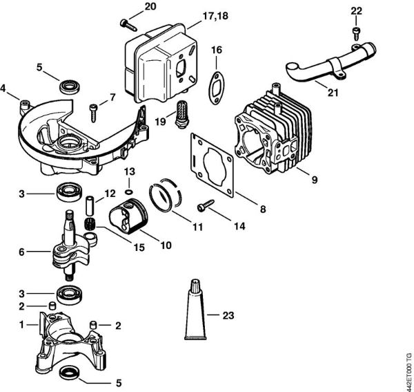 Crankcase, Cylinder Hedge trimmers (HS) HS 81 TC-E Stihl