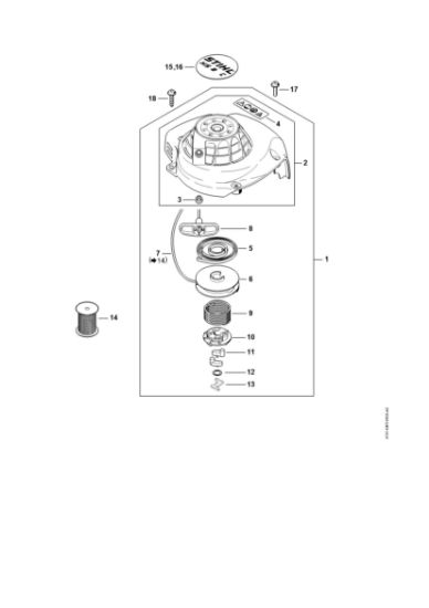 Picture of Rewind starter ErgoStart/Easy2Start HS 81 TC-E