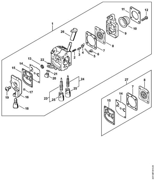 Carburetor C1Q-S292 (40.2018) Hedge trimmers (HS) HS 82 R Stihl