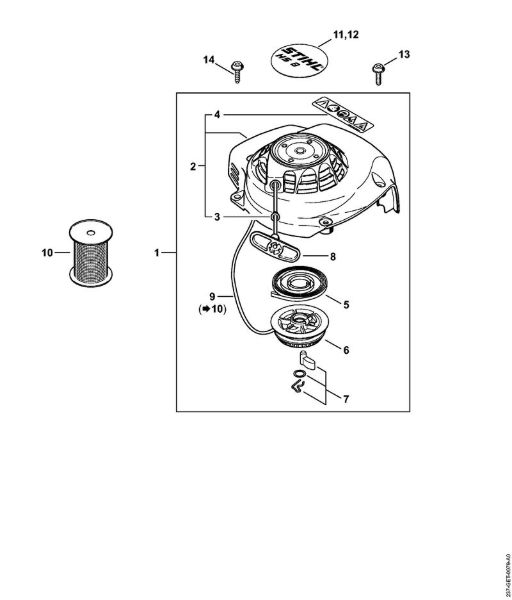Rewind starter Hedge trimmers (HS) HS 82 R Stihl