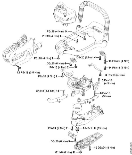 Tightening torques Hedge trimmers (HS) HS 82 R Stihl