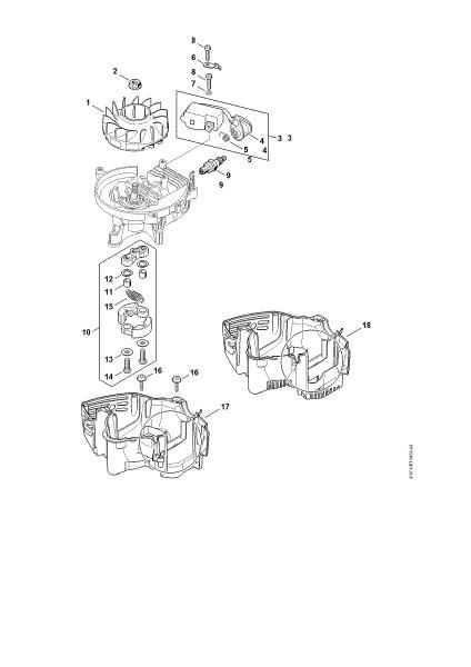 Picture of Ignition system, Clutch HS 82 RC-E