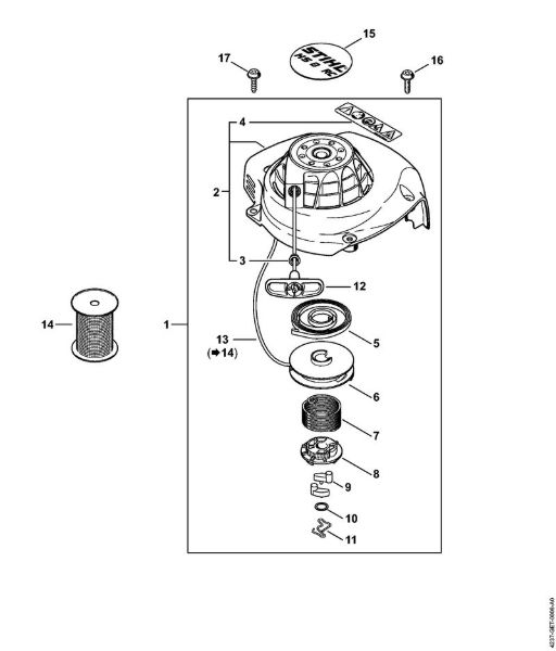 Rewind starter ErgoStart/Easy2Start Hedge trimmers (HS) HS 82 RC-E Stihl