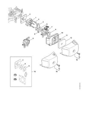 Picture of Spacer flange, Air filter HS 82 RC-E