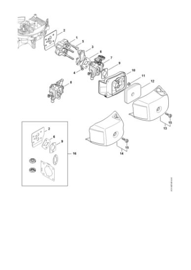 Picture of Spacer flange, Air filter HS 82 RC-E