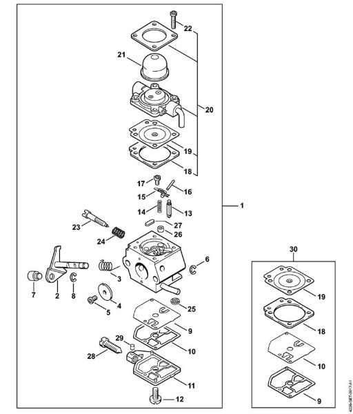 Carburetor C1Q-S42 Hedge trimmers (HS) HS 85 Stihl