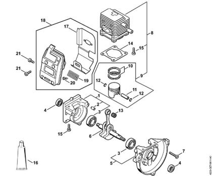 Crankcase Hedge trimmers (HS) HS 85 Stihl